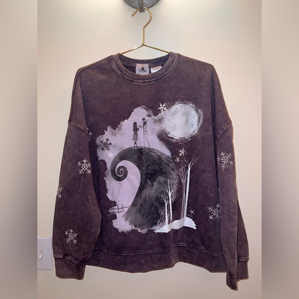 Disney Parks Nightmare Before Christmas Oversized Sweatshirt Medium NWT